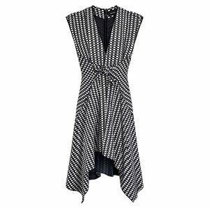 Proenza Schouler SS17 Silk Blend Handkerchief Hem Asymmetrical Dress